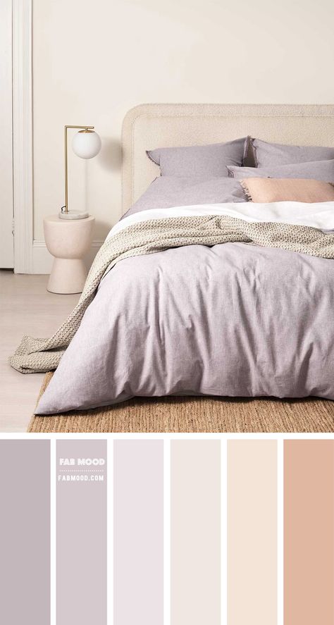 Dusty Lilac Bedroom, Lilac Walls Bedroom, Lilac Room Ideas Bedrooms, Lavender Bedroom Decor, Girls Bedroom Color Schemes, Lilac Bedroom Ideas, Lilac Room, Lilac Bedroom, Lilac Bedding