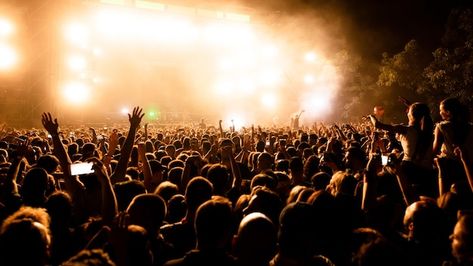 Rear view of large group of music fans i... | Free Photo #Freepik #freephoto #concert-crowd #party-crowd #spectator #live-concert Crowd Images, Empty Picture Frames, Concert Crowd, Event Security, Blue Sky Background, Music Promotion, Country Concerts, Music Venue, Poster Pictures