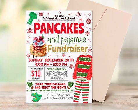 Winter School Fundraiser, Pto Movie Night Ideas, Pta Winter Events, Christmas Pta Ideas, October Fundraising Ideas, Christmas Community Event Ideas, Christmas Fundraiser Ideas, Pto Fundraising Ideas, Diy Pancakes