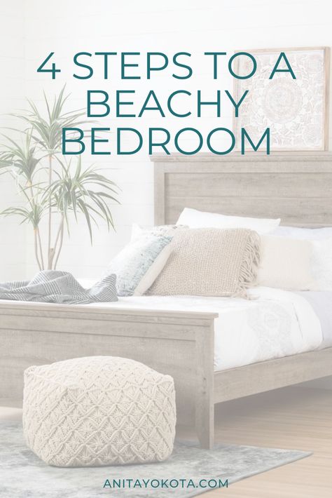 4 Steps to a Coastal Bedroom | Anita Yokota | Love an open beachy feel in your master bedroom? In this post, I'm sharing furniture and bedding ideas that will help you achieve the coastal home decor look in your bedroom. AD #coastalhome #bedroom Coastal Bedrooms Decorating, Costal Bedroom, Coastal Bedroom Furniture, Modern Eclectic Home, Bedroom Coastal, Beachy Bedroom, Beach House Bedroom, Farmhouse Style Bedrooms, Coastal Bedroom Decorating