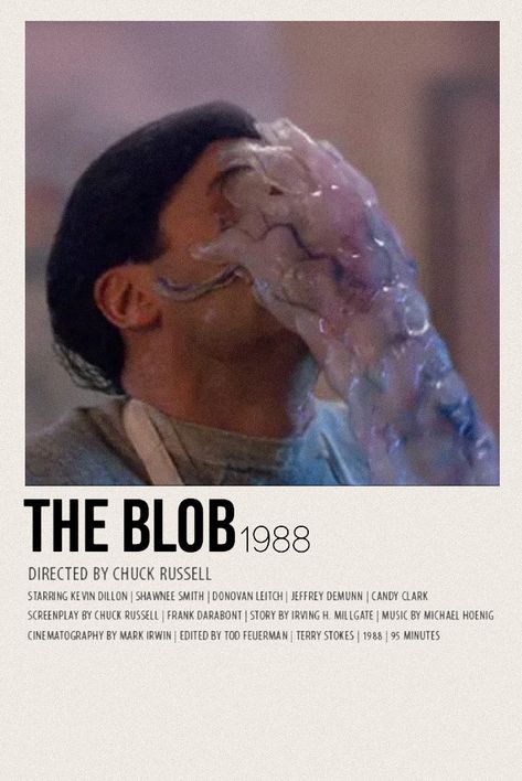 The Blob 1988 minimalist poster The Blob Movie 1988, Jeffrey Demunn, Shawnee Smith, Eye Witness, The Blob, 80s Horror, Pandora's Box, The Horrors, Sci Fi Horror