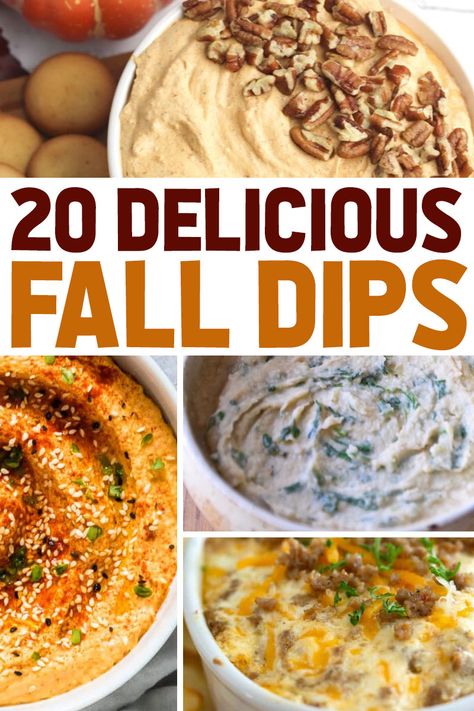 These Simple and Quick Fall Dip Recipes will have you eating good in no time at all. All you need is a few ingredients and an appetite to get started! #falldips #diprecipes #DIYdips #3boysandadog Thanksgiving Crockpot Dips, Fall Appetizer Dips, Fall Party Dip Recipes, Fall Chips And Dip, Fall Dip Board, Dips To Eat With Sourdough, Easy Thanksgiving Appetizers Dips, Easy Thanksgiving Dip Recipes, Fall Dips And Appetizers Cold