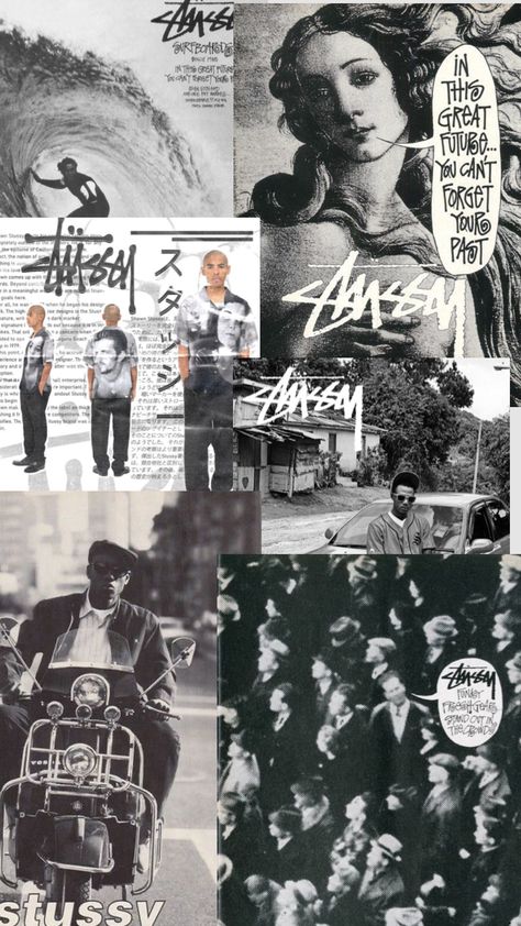 Streetwear Collage, Stussy Streetwear, Collage Moodboard, Vintage Stussy, Coastal Prints, Asian Inspired, Aesthetic Art, The Darkest, Mood Board