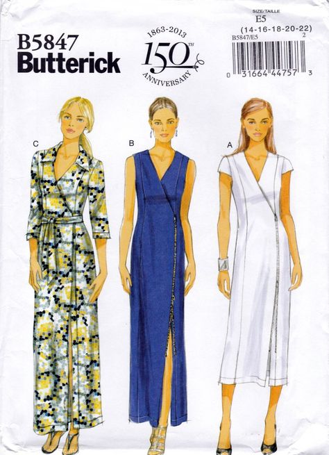 Style Sewing Patterns, Embroidery Dress Pattern, Wrap Dress Pattern, Trendy Sewing Patterns, Retro Sewing Patterns, Trendy Sewing, Butterick Pattern, Butterick Sewing Pattern, Miss Dress