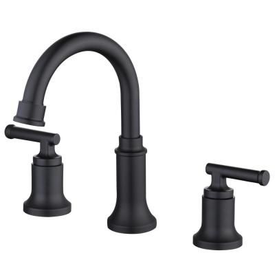 Oswell 8 in. Widespread 2-Handle High-Arc Bathroom Faucet in Matte Black Colored Toilets, Black Faucet Bathroom, Matte Black Bathroom Faucet, Bathroom Faucets Black, Black Bathroom Sink, Updated Bathroom, Bathroom Stand, Glacier Bay, Widespread Bathroom Faucet