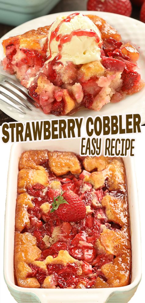 Skillet Cobbler, Strawberry Cobbler Recipes, Fruit Kabob, Pizza Fruit, Cast Iron Skillet Cooking, Strawberry Cobbler, Berry Cobbler, Iron Skillet Recipes, Fruit Cobbler