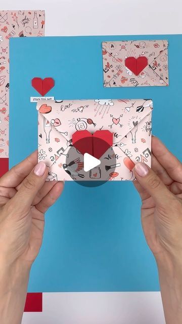 How Make An Envelope, Fold Envelope Out Of Paper, Envelope Cards Ideas, How To Make Envelope, Envelope Art Diy, How To Make A Card, Envelope Gift Ideas, How To Make Envelopes Out Of Paper, Cute Envelope Design