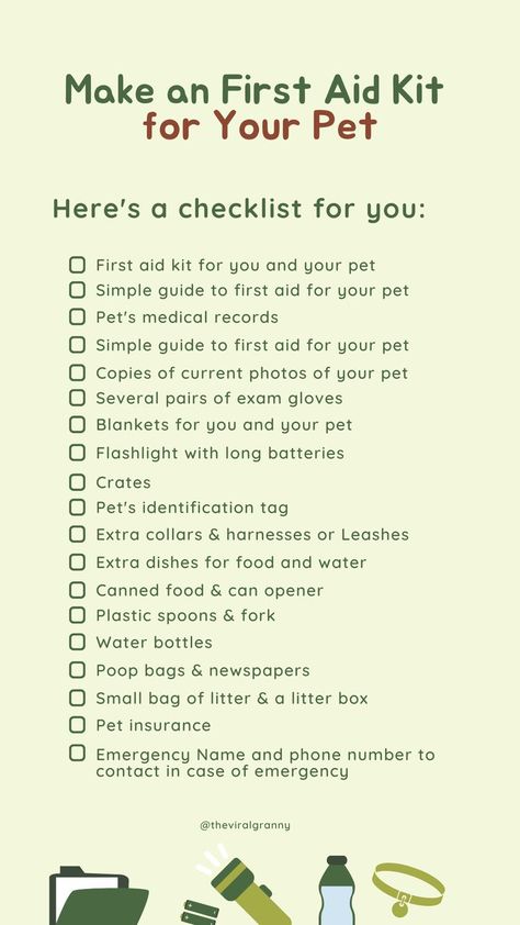 You might be thinking of some things you should include in your emergency kit. Well, let me help you out! 👵🏻 Here is the complete guide to making an emergency kit for your pet. Save this so you won’t forget! 👵🏻💖 Camping Trip Essentials, Pet Emergency Kit, Dog Life Hacks, Survival Skills Emergency Preparedness, Mental Health First Aid, Getting A Kitten, Emergency Prepardness, Vet Medicine, Emergency Bag