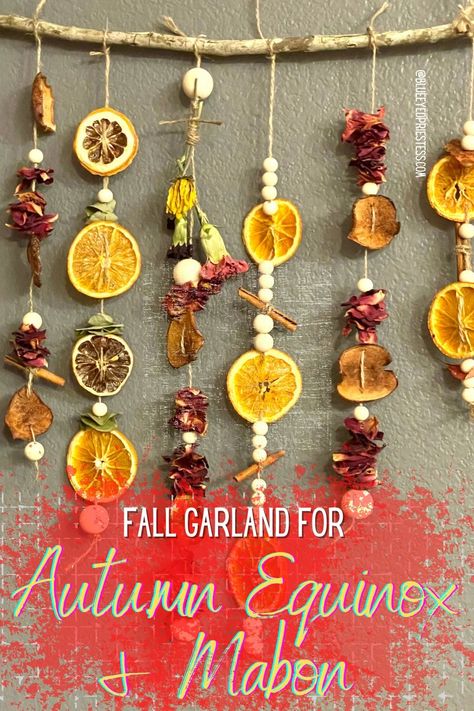 Things To Diy, Autumnal Equinox Celebration, Diy Fall Garland, Solstice Party, Solstice And Equinox, Solstice Celebration, Pagan Crafts, Autumnal Equinox, Witch Diy