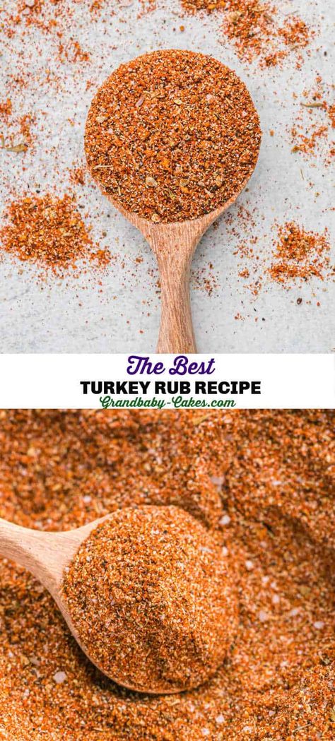 Perfect Turkey Seasoning, Best Rub For Turkey, Fry Turkey Seasoning, Thanksgiving Turkey Spice Rub, Turkey Spice Rub Recipes, Best Turkey Dry Rub, Best Spices For Turkey, Spicy Turkey Rub Recipes, Best Dry Rub For Turkey