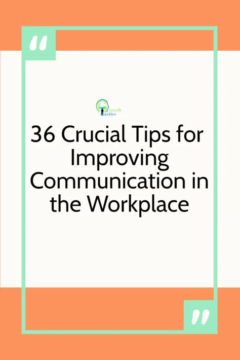 Looking to boost communication in your workplace? Check out our 36 Crucial Tips for Improving Communication in the Workplace. From active listening to fostering collaboration, we've got you covered! Start improving your workplace communication today. Communication In The Workplace, Business Communication Skills, Workplace Conflict, Communication Strategies, How To Communicate Better, Workplace Communication, Communicate Better, Communication Problems, Employee Wellness