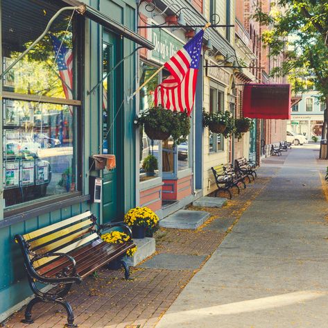 Street In A Town Free Stock Photo - Public Domain Pictures Small Town Main Street, Street Pictures, Commercial Street, American Architecture, A Town, Reference Photos, Wales England, Street Scenes, View Image