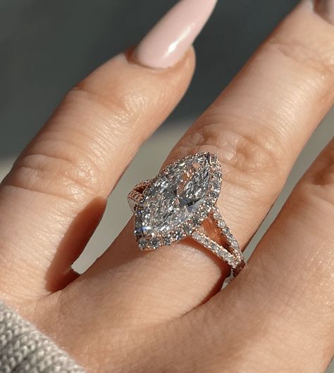 2.01 Carat Marquise Natural Diamond Engagement Ring | Engagement Ring Wednesday | Happy Jewelers Marquise Engagement Ring, 14k Rose Gold Wedding Ring, Marquise Diamond Engagement Ring, Moissanite Bridal Sets, Engagement Rings Marquise, Bridal Engagement Rings, Mens Chain Necklace, Bridal Ring Sets, Dream Engagement Rings