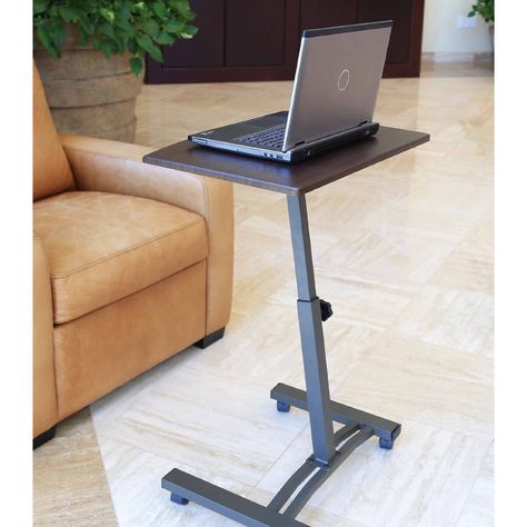 Amazon.com - Seville Classics Mobile Laptop Desk Cart - Notebook Computer Stands Desk Cart, Portable Computer Desk, Folding Table Desk, Mobile Standing Desk, Adjustable Laptop Table, Wooden Laptop Stand, Portable Laptop Desk, Rolling Desk, Stand Table