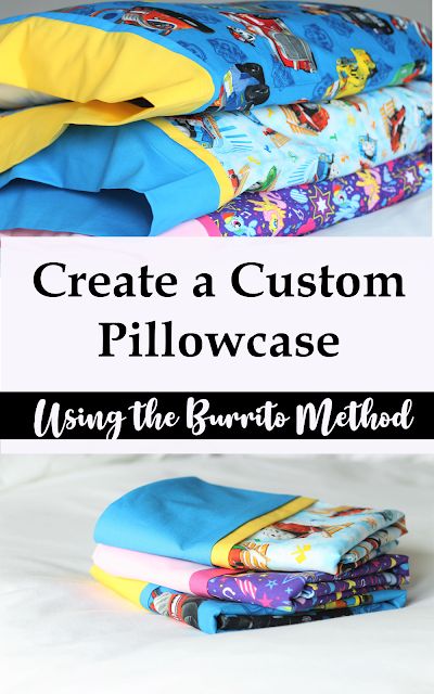 How to create a custom pillowcase using the burrito method or in other words, a burrito pillowcase. Burrito Pillowcase, Pillows Diy, Holiday Hand Towels, Burlap Ideas, Fat Quarter Projects, Custom Pillow Cases, Pillowcase Pattern, Beginner Sewing Projects Easy, Sewing Pillows