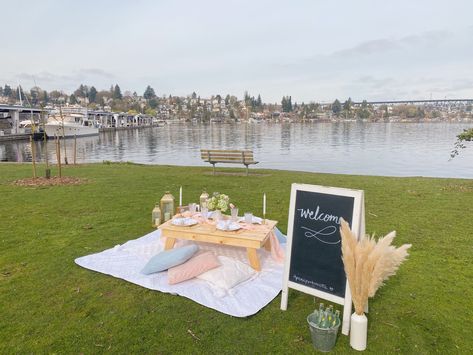 Picnic Table Gender Reveal Decor, Picnic Style Gender Reveal, Gender Reveal Ideas At Park, Gender Reveal In Park, Gender Reveal Picnic For Two, Small Intimate Gender Reveal, Gender Reveal Park Ideas, Gender Reveal Outdoor Decorations, Gender Reveal Picnic Ideas