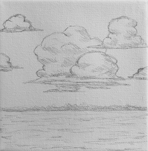 Landscape Sketch Aesthetic, Sky Drawings Easy, Pencil Cloud Drawing, Rain Cloud Sketch, Drawing Sky Pencil, Clouds Sketch Pencil, Wispy Clouds Drawing, Clouds Reference Drawing, How To Sketch Clouds