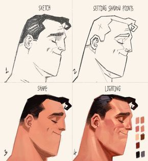 Gabriel Soares Drawing Character Faces, Flesh Cube, Painting Bodies, Sketch Board, 얼굴 드로잉, Drawing Tutorial Face, Digital Painting Techniques, 얼굴 그리기, 캐릭터 드로잉