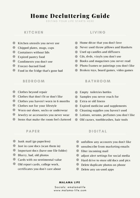 Reset My Life, Decluttering Checklist, Moving House Tips, Home Decluttering, Mental Space, Deep Cleaning Checklist, Declutter Checklist, Declutter Home, House Cleaning Checklist