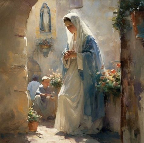 Devotion To Mary, Mother Mary Pictures, Virgin Mary Art, Mother Mary Images, Catholic Pictures, Images Of Mary, Jesus And Mary Pictures, Jesus Christ Art, Catholic Images