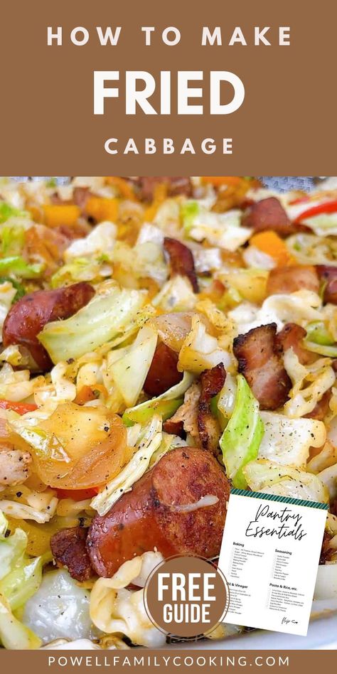 The delicious taste of Southern fried cabbage with this easy recipe. Perfectly seasoned and cooked to perfection, this dish is a Southern classic. Great as a side dish or a main course, it's sure to become a family favorite. Fried Cabbage And Bacon, Fried Cabbage With Bacon, Low Carb Veggie, Cabbage With Bacon, Bacon Fried Cabbage, Diy Easy Recipes, Cabbage And Bacon, Fried Cabbage, Bacon Grease