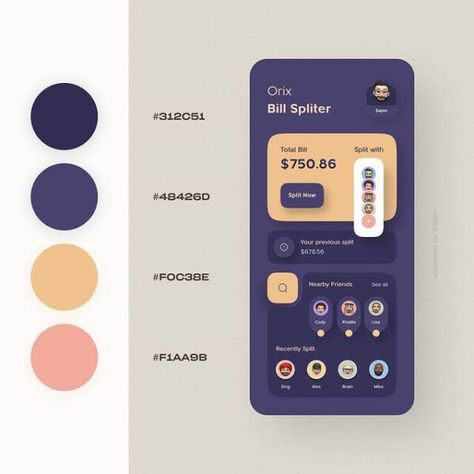 25+ Beautiful Mobile Apps Color Palettes - Webgyaani การออกแบบ Ui Ux, To Do App, Web Design Color, Ux Design Mobile, Ui Color, App Design Layout, Ui Design Trends, Website Color Palette, Beauty App