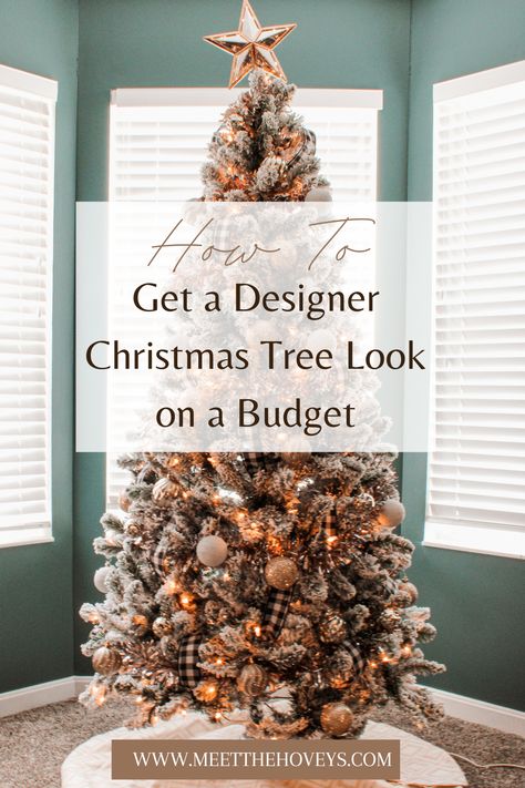 How to Make Your Cheap Christmas Tree Look More Expensive! • Meet the Hovey's Decorating Large Christmas Tree, How To Decorate A Large Christmas Tree, 9 Ft Christmas Tree Decorating Ideas, Christmas Tree With Big Ornaments, How To Make Your Christmas Tree Full, Make Christmas Tree Look Fuller, Cheap Christmas Tree, Cheap Christmas Trees, Full Christmas Tree