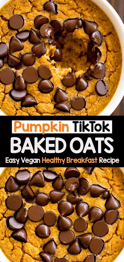 Pumpkin TikTok Blended Baked Oats Pumpkin Baked Oats, Pumpkin Baked Oatmeal, I Lost 100 Pounds, Baked Pumpkin Oatmeal, Baked Oatmeal Recipe, Pumpkin Breakfast, Ayurvedic Diet, Healthy Breakfast Recipe, Protein Baking