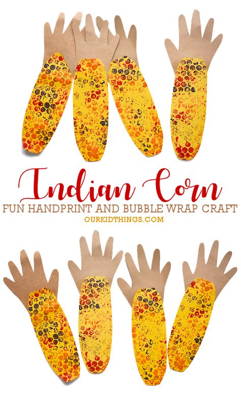 Handprint Indian Corn Craft Corn Handprint Craft, Corn Stalk Craft Preschool, Indian Corn Preschool Craft, Preschool Indian Corn Craft, Thanksgiving Paper Plate Crafts, Fall Flower Crafts For Kids, Thanksgiving Preschool Projects, Handprint Vegetables, Harvest Crafts For Kids Preschool