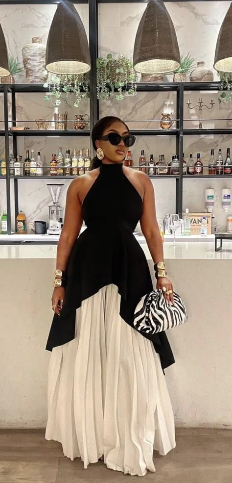 Classy Outfits With Braids, Rich White Woman Outfits, Fall Birthday Dinner Outfits Black Women, Shining Material Dress, Classy Adire Styles, Elegant And Chic Dresses, Winery Looks For Black Women, Rich Girl Aesthetic Outfit Black Women, Brunch Ideas Outfit Classy