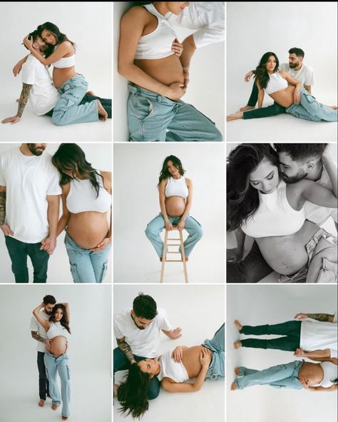 Vom Avea Un Copil, Maternity Shoot Outfit, Studio Maternity Shoot, Baby Bump Photoshoot, Maternity Studio Photoshoot, Studio Maternity Photos, Maternity Photography Poses Outdoors, Pregnancy Belly Photos, Cute Pregnancy Pictures