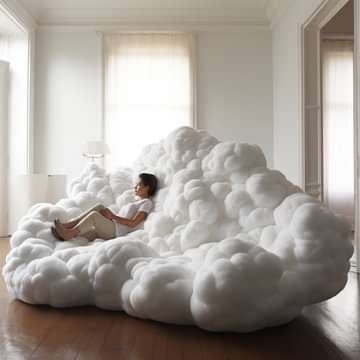 Meet The Cozy And Cushy Cloud... - Architecture & Design The Cloud Couch, Cloud Couch, Cute Bedroom Decor, Cozy Room Decor, Dream House Interior, Design Your Dream House, Cute Room Decor, The Cloud, Dream House Decor