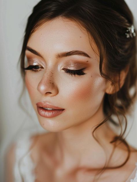 Wedding Makeup for Every Bride: Natural, Soft Glam, Red Lips & World Styles Wedding Bridal Makeup Soft Glam, Redhead Makeup Wedding, Natural Soft Glam, Fall Bridal Makeup, Bridal Makeup For Green Eyes, Glam Bride Makeup, Soft Glam Look, Wedding Makeup For Blue Eyes, Perfect Wedding Makeup