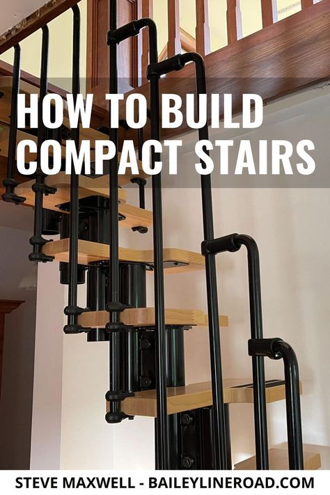 Few homes offer enough room for a full-size staircase leading to the #attic, and that’s why an entire industry of compact attic stair systems has emerged. #stairs Attic Stair, Compact Staircase, Loft Stairs Ideas, Compact Stairs, Flex Room Ideas, Staircase Kits, Attic Staircase, Finished Attic, Attic Loft