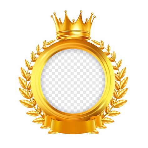 Gold round frame decorated by laurel wre... | Free Vector #Freepik #freevector #frame #design #crown #wreath Craft Beer Shop, Crown Frames, Beer Shop, Circle Logo Design, Frame Logo, Photo Frame Design, Photo Logo Design, Golden Crown, Frame Vector