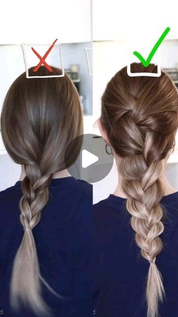 Self French Braid Tutorial, Simple French Braid Hairstyles, How To Fake French Braid, French Plates Hairstyles, Fake French Braid Tutorials, Dutch Braid Tutorial Step By Step, How To Do A French Braid, Single Dutch Braid, Fake French Braid