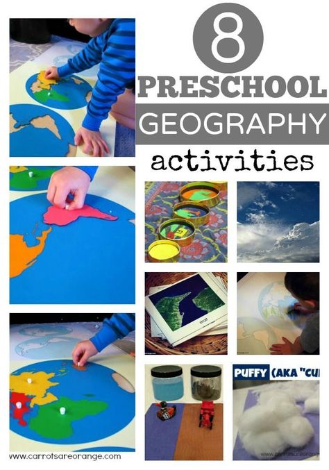 EIGHT geography activities for preschoolers including an introduction, clouds, air, land forms, land air & water, and extensions. These activities are Montessori inspired and, well, are beautiful! Preschool Geography, Preschool Social Studies, Land Forms, Montessori Activities Preschool, Montessori Geography, Social Studies Lesson Plans, Geography Activities, Geography For Kids, Teaching Geography