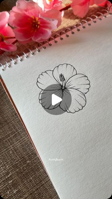 Good Things To Draw Easy, Easy Cute Flowers To Draw, How To Draw Daisies Step By Step, Step By Step Flower Drawing Easy, How To Draw Florals Step By Step, Cool Sketch Ideas Easy Flowers, How To Draw A Easy Flower, Pencil Sketches Simple Easy, Drawing Ideas For Beginners Step By Step