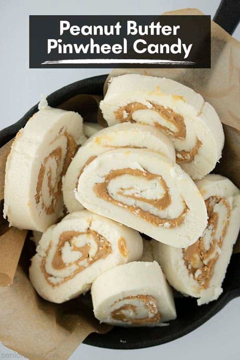 Pinwheel Candy Recipe, Peanut Butter Pinwheel Candy, Peanut Butter Pinwheels, Pinwheel Candy, Butter Roll Recipe, Potato Candy, Easy Candy, Christmas Candies, Peanut Butter Candy