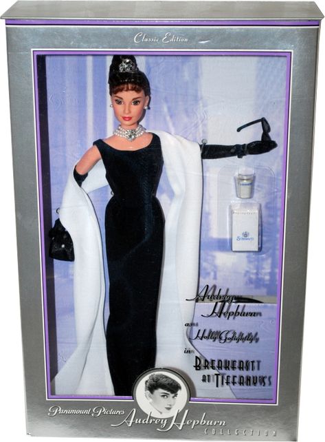 *1998 Timeless treasures Classic edition Audrey Hepburn Breakfast at Tiffany's Holly Golightly Barbie doll 2 #20355 Barbie Breakfast At Tiffanys, Barbie Breakfast, 1998 Barbie, Audrey Hepburn Breakfast At Tiffanys, Bazaar Magazine, Holly Golightly, Home Nail Salon, Breakfast At Tiffany's, Breakfast At Tiffanys