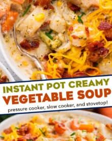 Instapot Soup Recipes, Cream Of Vegetable Soup, Creamy Vegetable Soup, Multi Cooker Recipes, The Chunky Chef, Chunky Chef, Broccoli Soup Recipes, Instant Pot Soup Recipes, Instant Pot Soup