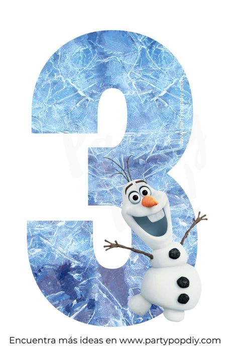 aventura congelado #frozen #olaf #diy #números #decoracionfiesta #fiestafrozen #imprimibles Frozen Birthday Party Printables, Frozen 3rd Birthday, Frozen Cupcake Toppers, Elsa Cake Toppers, Frozen Crafts, Frozen Frozen, Disney Frozen Birthday Party, Frozen Cake Topper, Frozen Birthday Theme