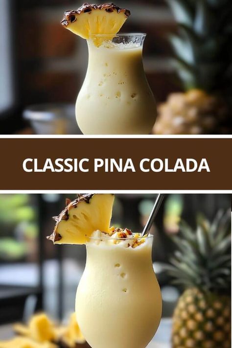 Classic Pina Colada Pina Colada In A Pineapple, Blended Pina Colada Recipe, Pina Colada Recipe Easy, Best Pina Colada Recipe Frozen, How To Make Piña Colada Drink, Diy Pina Colada Drink, The Best Pina Colada Recipe, Coco Lopez Pina Colada, Big Batch Pina Colada Recipe