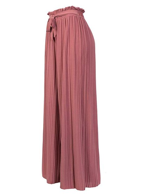 Women Trousers Design Pants, Shein Wide Leg Pants, Women's Wide Leg Pants, Pants Vocabulary, High Waisted Wide Leg Pants Outfits, Casual Chiffon Trousers, Loose Fit Pants Outfit, Pleated Palazzo Pants Outfits, Palazzo Pants Fall