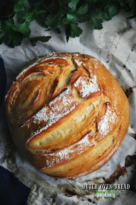 Dutch Oven Bread: Bread for beginners Sandra's Easy Cooking Crusty Bread Dutch Oven, Dutch Oven Bread All Purpose Flour, Ceramic Dutch Oven Bread, Easy Bread Recipes Cast Iron, Dutch Oven Yeast Bread, Mini Dutch Oven Bread, Simple Dutch Oven Bread, 5 Qt Dutch Oven Bread, Cooking Bread In A Dutch Oven