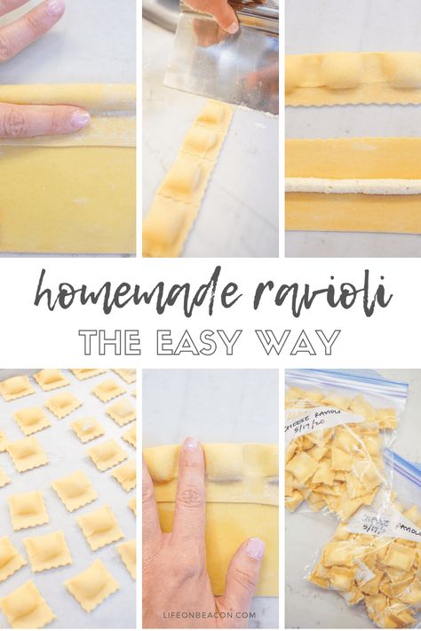 How To Make Ravioli Without A Machine, Homemade Ravioli Without Mold, Ravioli Without Pasta Maker, Homage Ravioli, Diy Ravioli Easy, How To Make Fresh Pasta By Hand, Home Made Ravioli Dough, Pasta Diy Noodles, Ravioli Recipe Dough