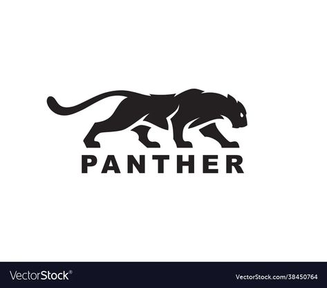 Panther silhouette logo vector image Jaguar Vector, Panther Silhouette, Pantera Logo, Lucid Motors, Palm Tree Icon, Tattoo Japanese Style, Mirror Drawings, Draw Logo, Disney Character Drawing