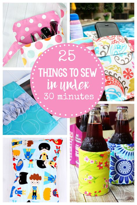 Easy Sewing Patterns-These 25 Quick Sewing Projects can be sewn in under 30 minutes! Great for beginners or anyone who wants an easy sewing project! #sew #sewing #patterns #sewingpatterns Couture, Things To Sew, Fat Quarter Projects, Beginner Sewing Projects Easy, Leftover Fabric, Easy Sewing Patterns, Sewing Projects For Beginners, Easy Sewing Projects, Love Sewing