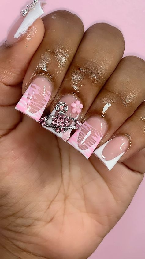 Lol, Duck Nails R My Favvvv Now🩷🩷 August Bookings Are Open!!! - Follow @niinaileditt for more!! - Via Text (470) 344-5894 for any… | Instagram Acrylic Nail Set, Hard Nails, Duck Nails, Colored Acrylic Nails, Girly Acrylic Nails, Cute Acrylic Nail Designs, French Tip Acrylic Nails, Her Nails, Short Square Acrylic Nails