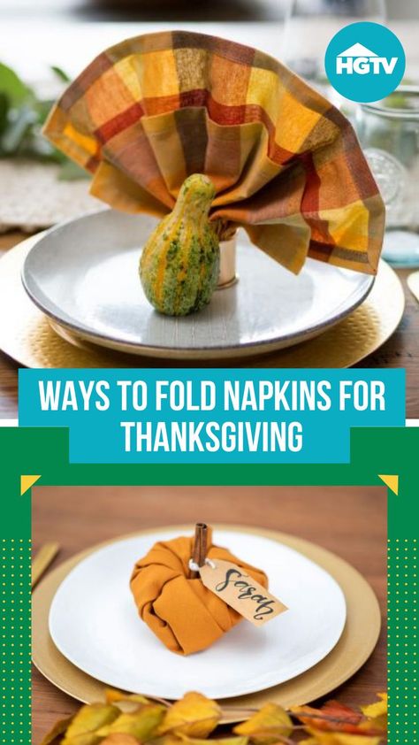 Step up your place settings this holiday season with these clever and festive Thanksgiving napkin folding ideas. Thanksgiving Folded Napkins, Fold Thanksgiving Napkins, Napkin Folding Thanksgiving Step By Step, Cool Napkin Folding Ideas, Thanksgiving Napkin Folds Easy, Napkin Folding Ideas For Thanksgiving, How To Fold Napkins For Thanksgiving, Thanksgiving Cloth Napkin Folds, Folding Paper Napkins For Thanksgiving